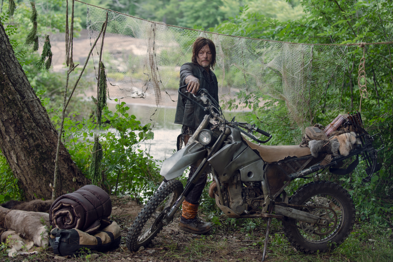 AMC didn’t give out any stills from the Hilltop scenes, so here’s a badass pic of Daryl (Norman Reedus).